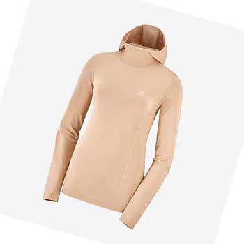 Sudadera Con Capucha Salomon ESSENTIAL SEAMLESS Mujer Rosas | MX 2533JPQ